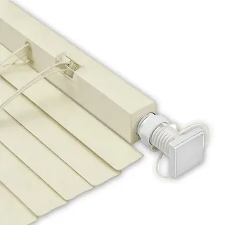 Generisch Aluminium Jalousie, Jalousien Fenster Ohne Bohren Für Innen 25mm Lamelle, Horizontale Alu Jalousette Verdunkelungsrollo Innenjalousie, Für Haus Büro Türen, Einfache Montage(Cremegelb)