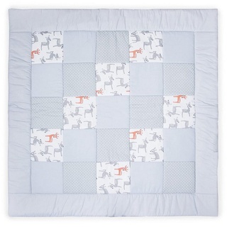 Krabbeldecke »(Made in EU) Patchworkdecke, Patchwork: Spieldecke, Laufgittereinlage, Decke, Kuscheldecke, Spielmatte, Matte, Krabbelmatte, als Geschenk für Baby, Kinder, Erstausstattung ca. 145x145 cm«, Amilian grau