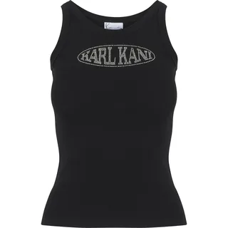 Karl Kani Woven Signature Rhinestone Rib Tank Schwarz S
