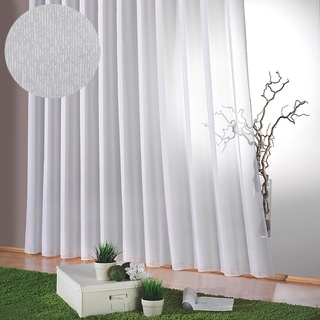 Gardine WECKBRODT "Lena" Gardinen Gr. 225 cm, Faltenband, 900 cm, weiß Gardinenstore Gardinen nach Räumen Gardine Bestseller