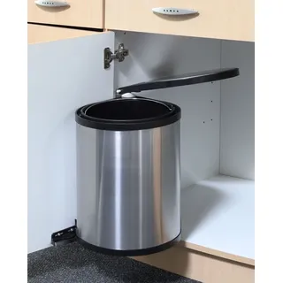 Spetebo Edelstahl Einbau Mülleimer 12 l Silber