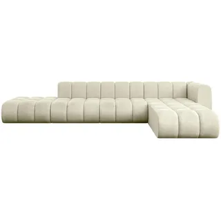 altdecor Ecksofa Samt 6-Sitzer Beige