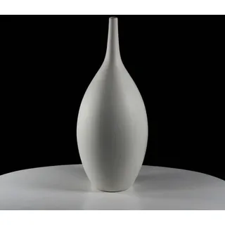 Dekorativer Hoher Weißer Keramikvase Sevilla - 47cm