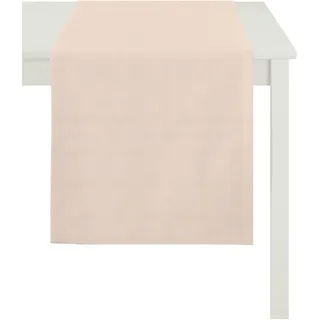 APELT Tischläufer APELT "Arizona, Uni-Basic" Gr. 1, rosa (rosé), B:44cm L:140cm, Leinen, Polyester, Tischdecken, Leinenoptik