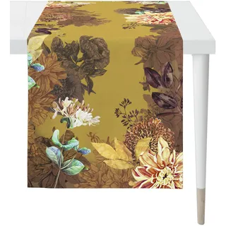 APELT Tischläufer APELT "5604 HERBSTZEIT, Herbstdeko, Herbst", bunt (senfgelb, bunt), B:48cm L:140cm, Baumwolle, Polyester, Tischdecken, Digitaldruck
