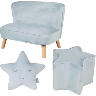 Roba Kindersofa, Hellblau, Textil, Füllung: Polyester, 70x50x48 cm, Kinder- & Jugendzimmer, Kindermöbel, Kindersitzmöbel & -tische, Kindersessel & -sofas