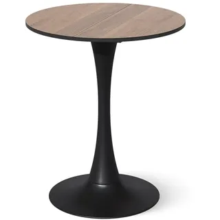 Vicco Esstisch Carl, Nussbaum/Schwarz, 60 x 60 cm