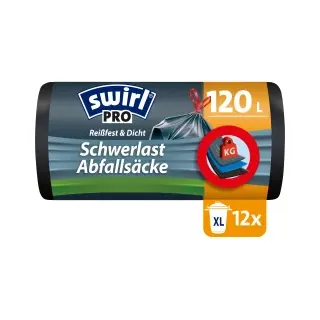 Swirl swirl® Schwerlastsäcke PROFI 4639 120,0 l schwarz, 12