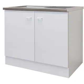 Flex-Well Classic Komplettspüle 100 x 50 cm Speed Weiß mit Auflagespüle
