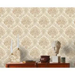 A.S. Création Vliestapete Ornamente Barock Weiß Gold Metallic 39112-5