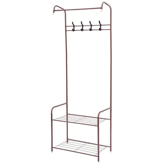 CLEADONG Garderobenständer, 3-in-1 Flur Baum, Metallgarderobe Hutablage Freistehender Kleiderständer, für Flur Schlafzimmer, Greige
