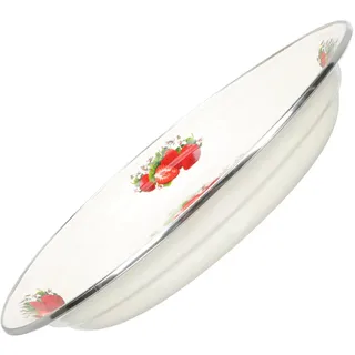 Dekorative Emaillierte Speiseschale Weihnachten Party Vintage für Snacks | Emaille Platte, Kleine Teller für Snacks, Obstteller im Retro Stil, Teetablett aus Emaille