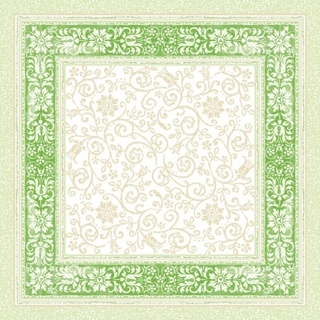 Sovie HORECA Tischdecke Lara in grün aus Linclass® Airlaid 80 x 80 cm, 20 Stück - Ornamente Floral Frühling