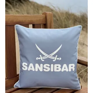 Sansibar Sylt Dekokissen 45 x 45 cm Silber