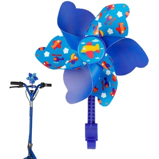 Fahrrad-Windmühlen-Dekoration für Kinder - Niedliche Muster-Fahrrad-Lenker-Windrad-Dekoration - Spinnende Blumen-Windmühlen-Dekoration für Scooter-Dreirad-Fahrrad Facynde