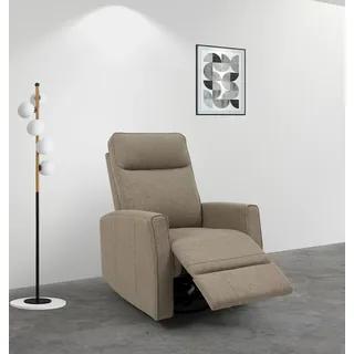 OTTO home Relaxsessel KAYLI Webstoff 75 x 92,5 x 75 cm grau mit Schaukel-, Dreh- und Liegefunktion