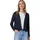 Langarm Jacke in offener Passform Blau 34