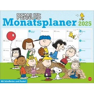 Peanuts Monatsplaner 2025: Praktischer Wandplaner mit den bekannten Peanuts-Comics. Kultiger Wandkalender zum Eintragen. Terminkalender mit lustigen Bildergeschichten. (Peanuts Kalender Heye)