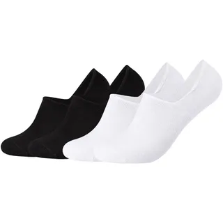 CAMANO Füßlinge 4er Pack Schwarz/Weiß 35-38