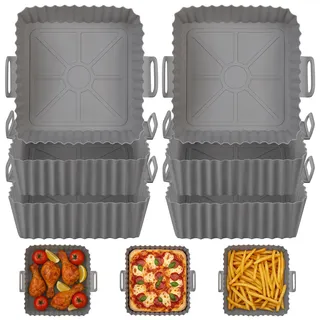 6er-Set Silikonformen für Heißluftfritteusen, wiederverwendbar