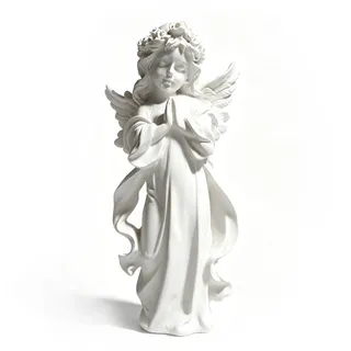 CYTGOUPER betender Engel Figur aus Gips, Weiß Schutzengel Figur Ornament Statue, Betende Engel Figuren Deko für Zuhause, Schreibtisch, Weihnachten, Innenbereich