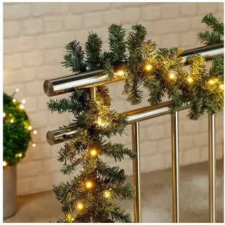 GartenHero LED-Girlande 40 LED Weihnachtsgirlande biegsam Lichterkette Weihnachtsdeko Girlande