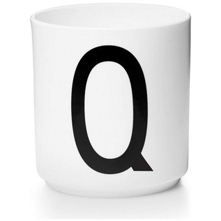 Design Letters Becher Design Letters Porzellan Cup 10201000-Q, aus Porzellan, 8cm Durchmesser, Buchstabe Q Motiv, Weiß weiß