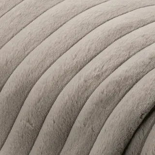 Fellimitat mit Rippen, grau, 3,5 cm breite Rippe