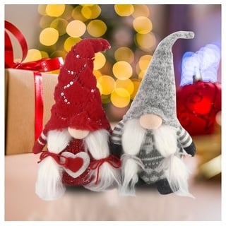 BIGTREE Wichtel Santa Tomte Gnom für Weihnachten Deko,Weihanchtsfiguren 30 cm