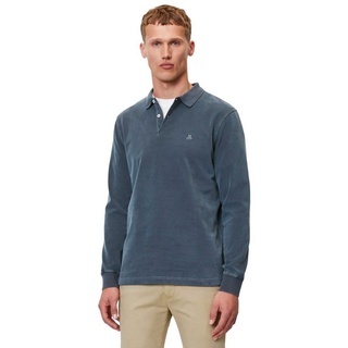 Marc O'Polo Langarm-Poloshirt aus reiner Bio-Baumwolle blau XL