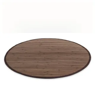 Homestyle4u Bambusteppich Teppichläufer Ø 90 cm Braun
