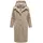 Damen warmer Plüschmantel aus Teddyfleece mit abnehmbarem gestepptem Krageneinsatz Teddyzauber 14 Light Taupe Gr L L