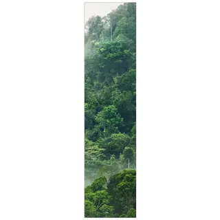 Bilderdepot24 Schiebegardine modern Flächenvorhang blickdicht Dschungel im Nebel (1 St), halbtransparent, Wohnzimmer große Flächengardine lichtdurchlässig als Klemm-System grau 60 cm x 250 cm