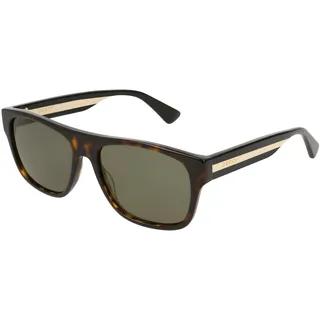 Gucci Herren GG0341S-003 Sonnenbrille, Braun (Havana/Multicolor), 56 - 56