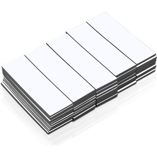 Magnetetiketten beschreibbar, 80 Stück Weiß Whiteboard Magnete, 60x20mm Magnetschilder zum Beschriften, wiederbeschreibbare Magnete für Kühlschrank, abwischbare Magnetkarten, beschreibbare Magnete