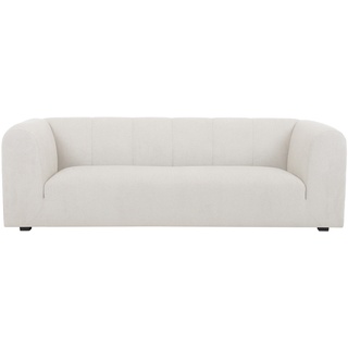 Design-Sofa aus hellbeigem Stoff 4-Sitzer OLIVEIRO