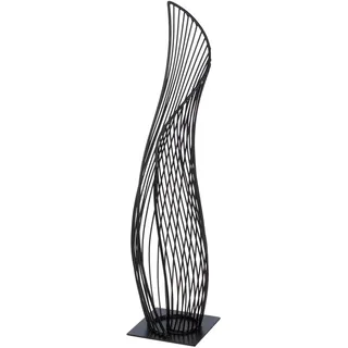 Casablanca by Gilde Casablanca Dekoobjekt Der Schwung aus Metall - schwarz matt - Höhe 57cm x Breite 14cm - Tischdekoration