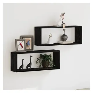 vidaXL Wandregal 60 x 15 x 23 cm Schwarz