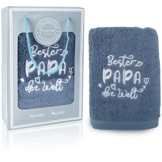 Belillpipi Papa Geschenk Bestickt Handtuch 35 x 75 cm, Personalisiert Geschenke für Papa, Geburtstagsgeschenk Ostergeschenke Vatertagsgeschenk für Papa