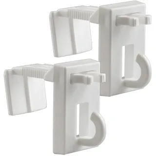 Klemmhalter Easyfit Bambus, für Bambusrollo von Victoria M., Weiss (2er Set)