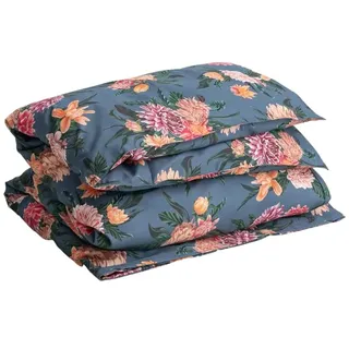 GANT Dahlia Diva Bettdeckenbezug einzeln 155x220cm Farbe Coronet Blue Flower Blumen