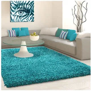 Ayyildiz Teppiche Hochflor-Teppich Life Shaggy 1500, rechteckig, Höhe: 30 mm, Langflor, uni, große Farbauswahl, robust, auch als Läufer und in rund blau 80 cm x 150 cm x 30 mm