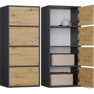 Komoda ALMA ALMA ALMA ALMA ANTRACYT ARTISAN - Grau/Braun