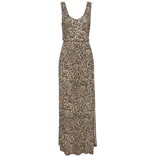 Buffalo Maxikleid Damen beige-jeansblau bedruckt Gr.40