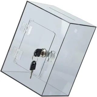 Kfwfuaee Unbreakable Clear Cash Storage Jar Mit Schlossschlüsselkinderfreundlicher Einsparungsbehälter Dicke Acrylkonstruktion Sicheres Sparglas Mit Abnehmbarem Schlüssel