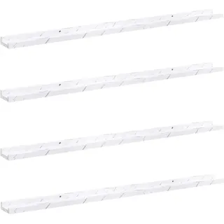 Maison Exclusive - Wandregal 4 Stk. Weiß Marmor 115 X 9 X 3 Cm Ho