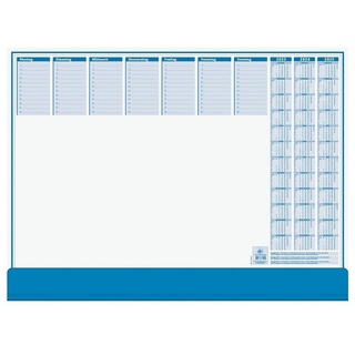 KOENIGEBHARDT Schreibtischunterlage 3-Jahres-Kalender blau