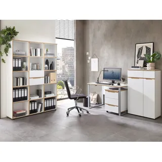 Moebel-Eins Bücherregal MAILAND Regalwand, Material Dekorspanplatte, MAILAND Regalwand, Material Dekorspanplatte weiß