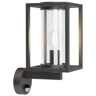 LUCANDE Außenleuchte Aluminium 23,3 cm x 16 cm x 35,8 cm mit Bewegungsmelder schwarz