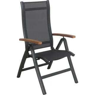 Dehner Gartenstuhl Chicago 63 x 67 x 110 cm schwarz/braun